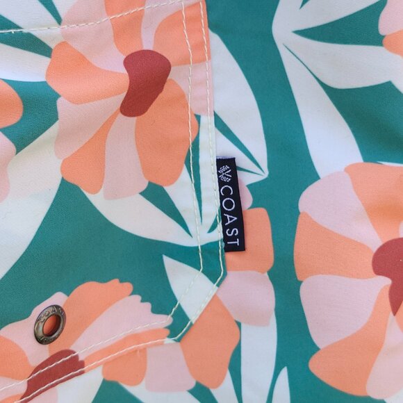 Coast Clothing Co Men's Swim Shorts Size Medium in Peach Poppy BNWT - Picture 3 of 5